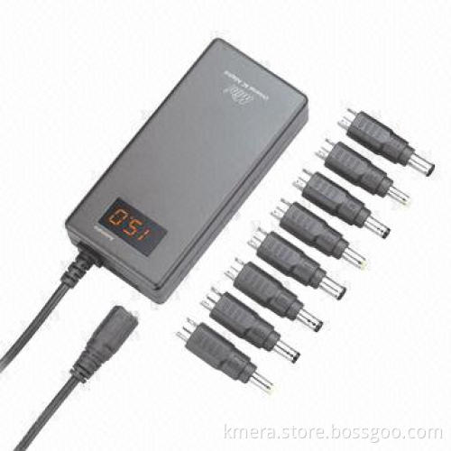 70W Classical Universal Laptop AC Adapter with LCD Display, Standard USB Output, ABS+PC Materials